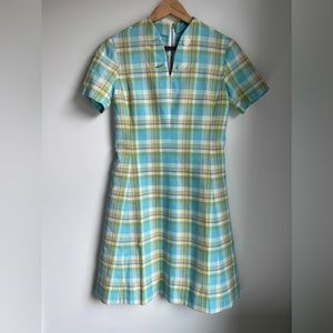 Vintage 1960s plaid dress